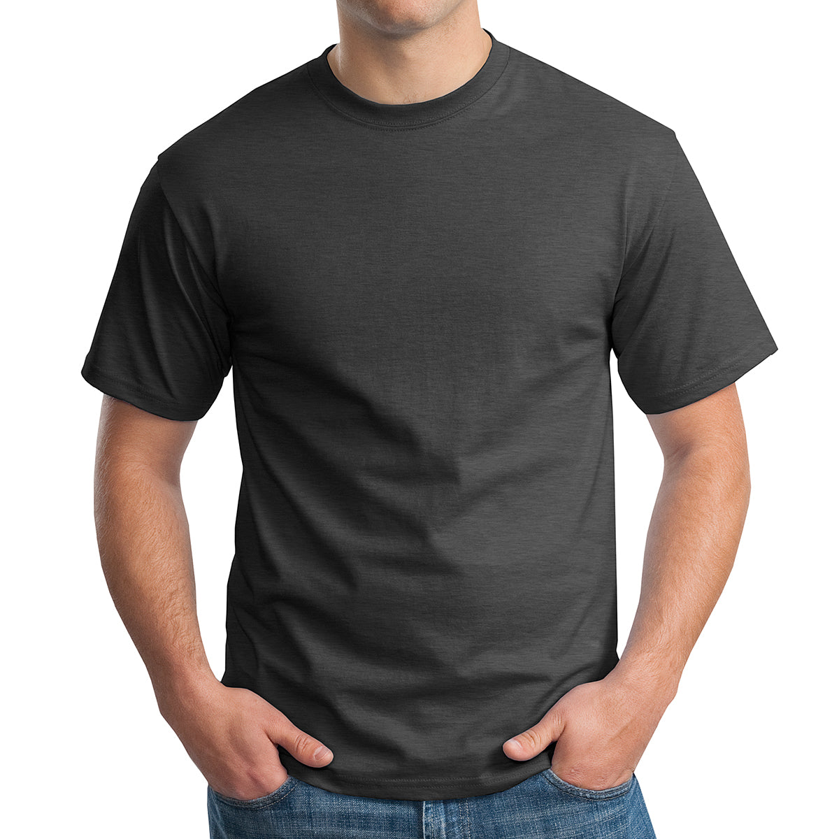 Hanes Cotton T-Shirt - Charcoal Heather