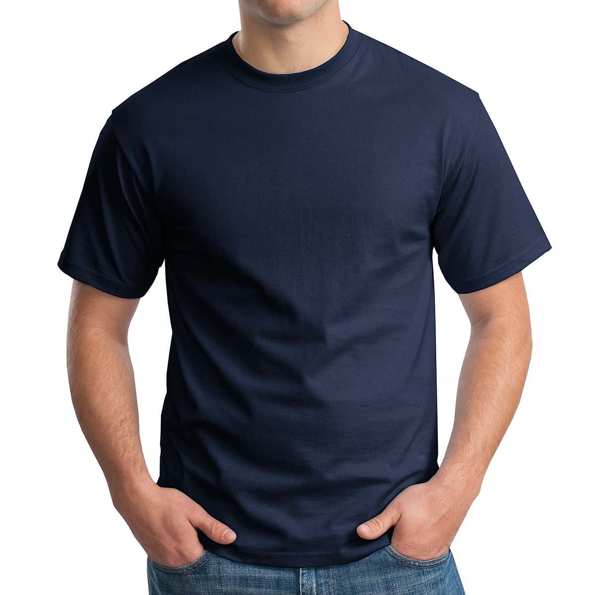 Hanes Cotton T-Shirt - Navy
