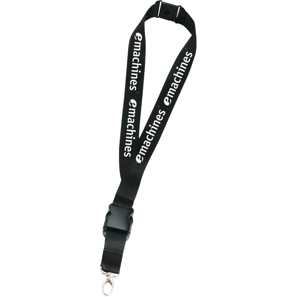 Hang In There Breakaway Lanyard, 1 Inch Wide - Black - Front