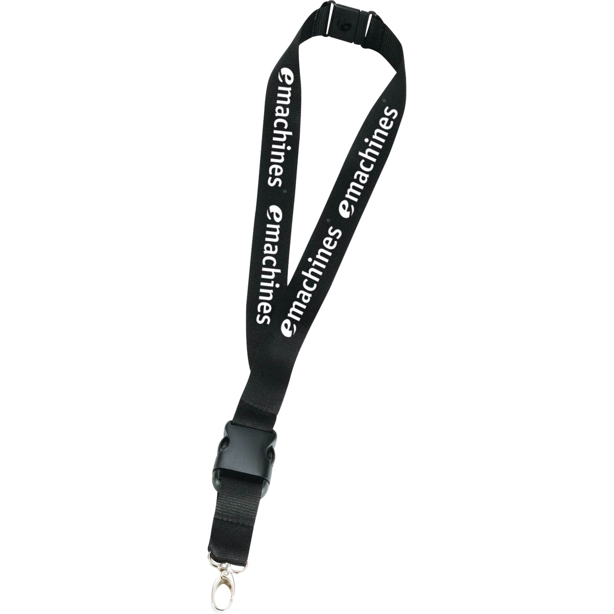 Hang In There Breakaway Lanyard, 1 Inch Wide - Black - Front