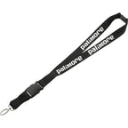 Hang In There Breakaway Lanyard, 1 Inch Wide - Black - Photo