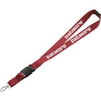Hang In There Breakaway Lanyard, 1 Inch Wide - Burgundy - Front