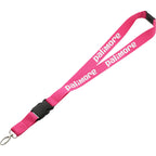 Hang In There Breakaway Lanyard, 1 Inch Wide - Pink - Front