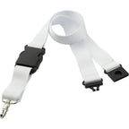 Hang In There Breakaway Lanyard, 1 Inch Wide - White - Photo 2