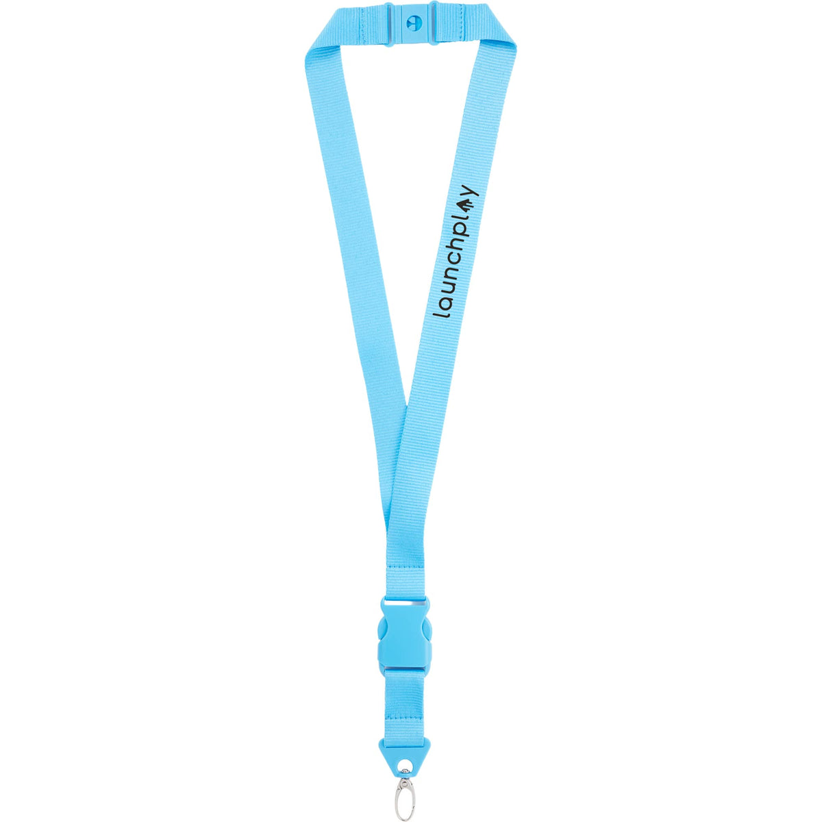 Hang In There Monochrome Lanyard with Detachable Buckle - Blue - Front