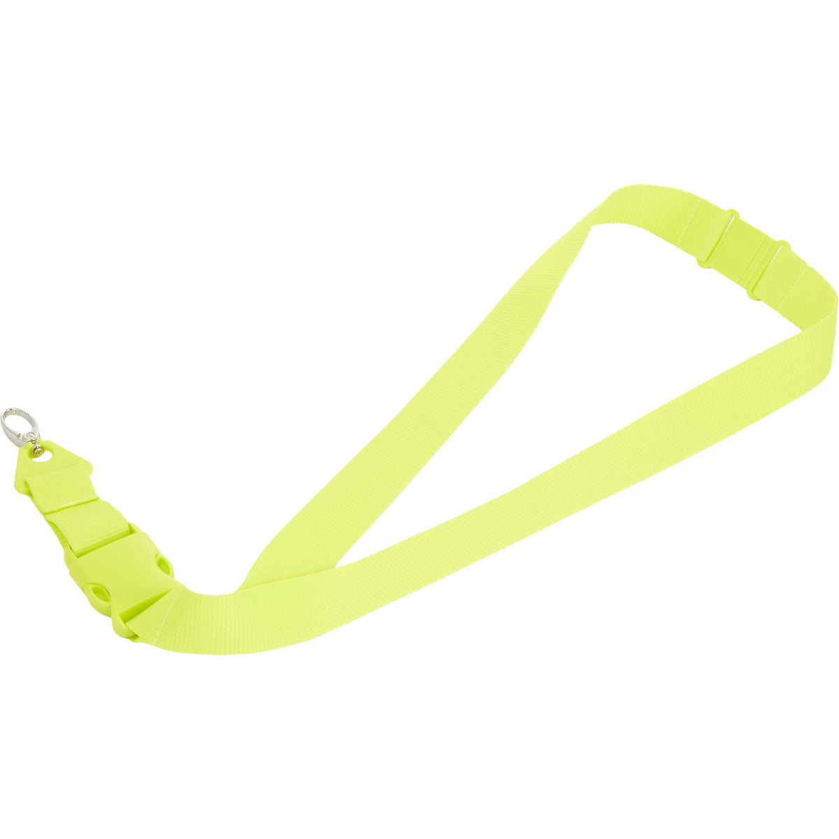 Hang In There Monochrome Lanyard with Detachable Buckle - Lime Green - Right Angle