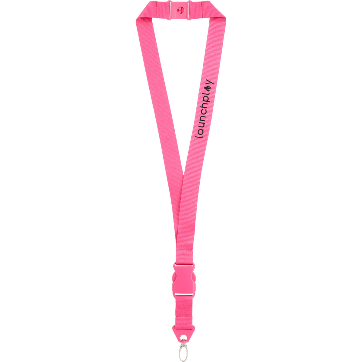 Hang In There Monochrome Lanyard with Detachable Buckle - Pink - Front