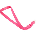 Hang In There Monochrome Lanyard with Detachable Buckle - Pink - Left Angle