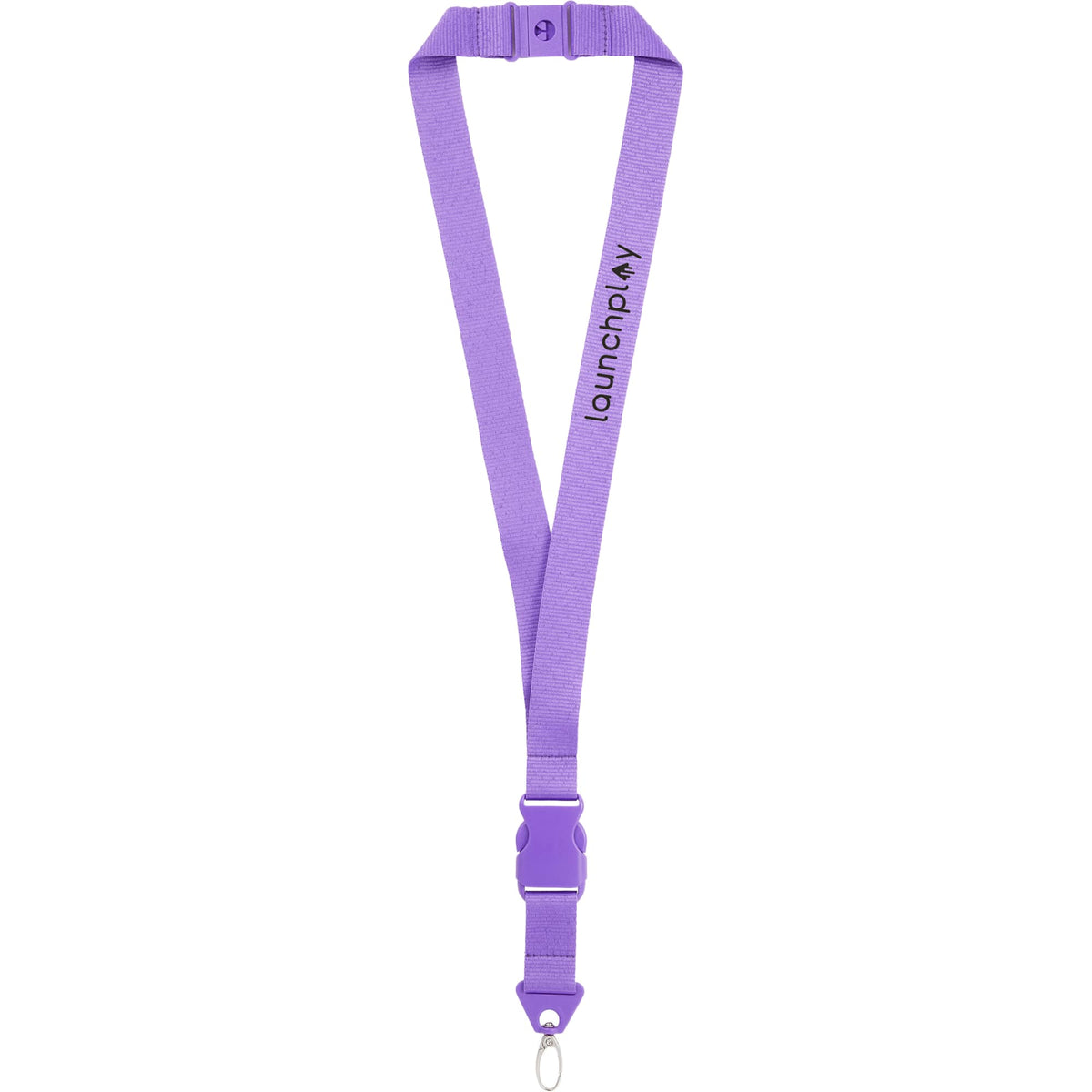 Hang In There Monochrome Lanyard with Detachable Buckle - Purple - Front