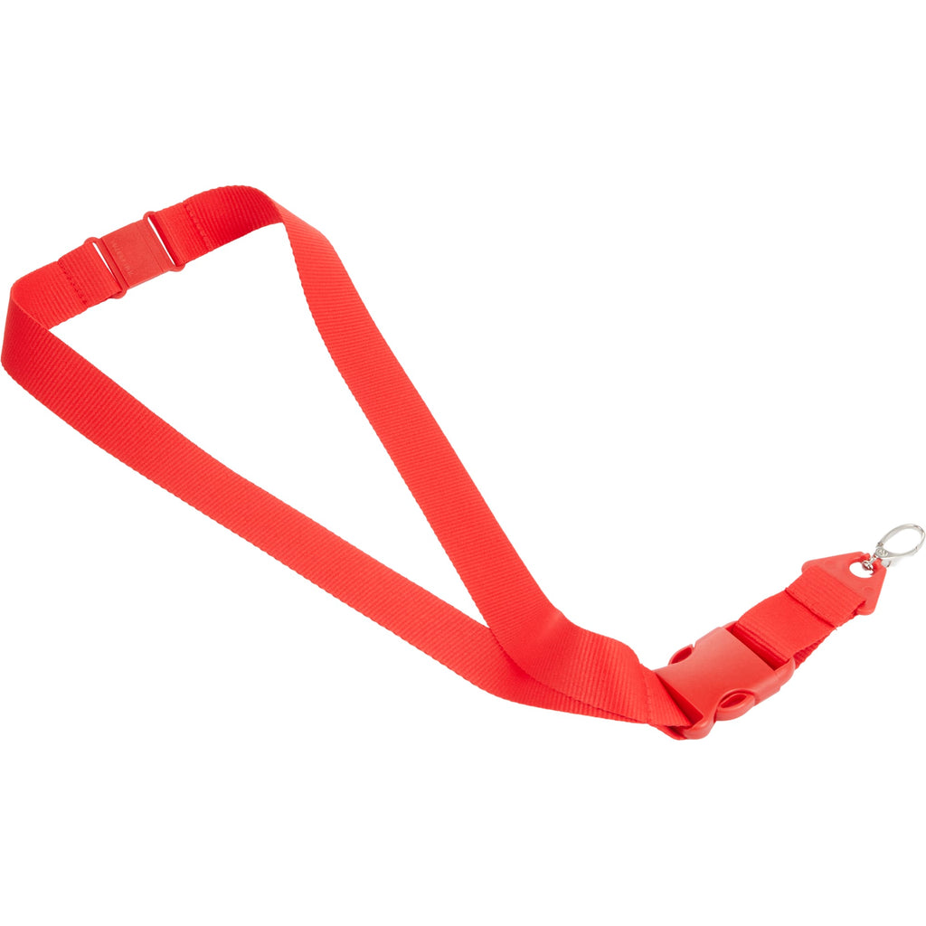 Hang In There Monochrome Lanyard with Detachable Buckle - RED - Left Angle