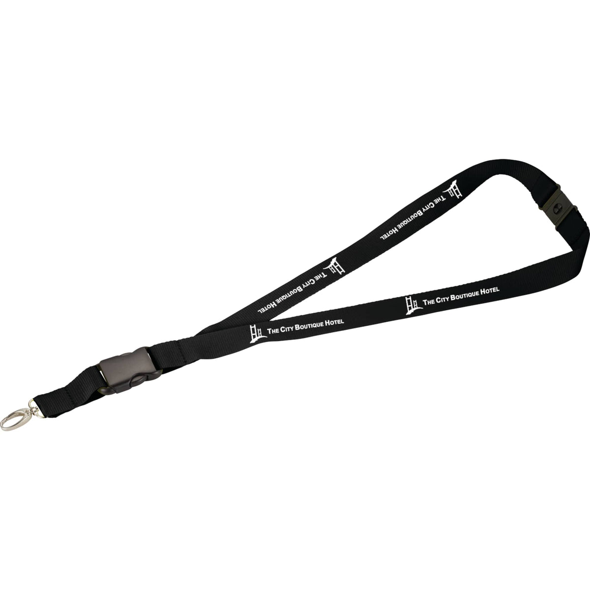 Hang In There Plus Lanyard with Breakaway Clip, 22 Inches - Black - Front