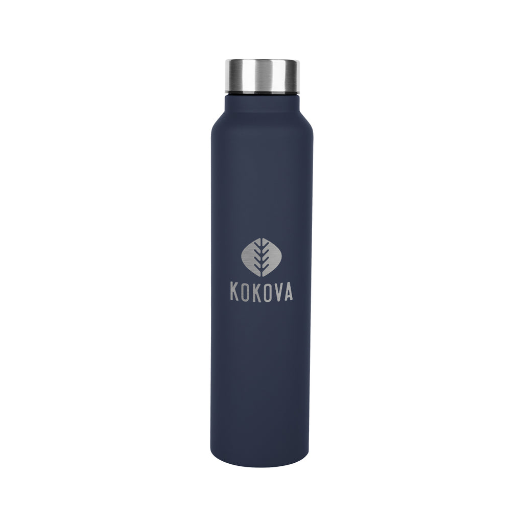 Hanlon Recycled Stainless Steel Bottle, 33 oz - Navy - Laser Engraving