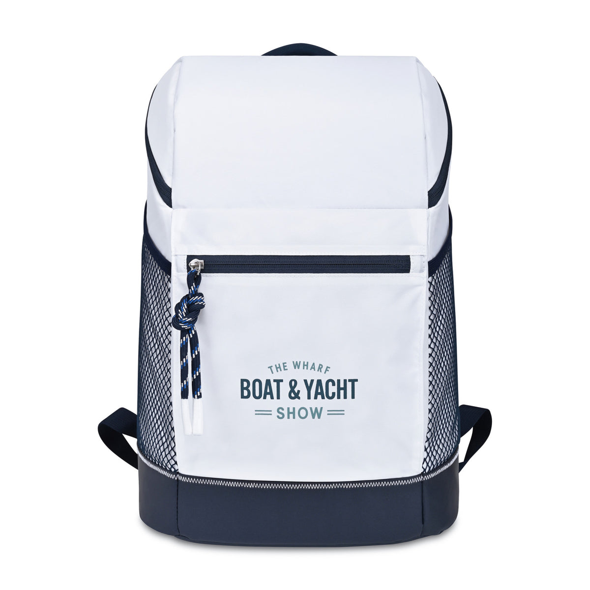 Harborside Nautical Backpack Cooler, 28 Cans Transfer - White - View 1