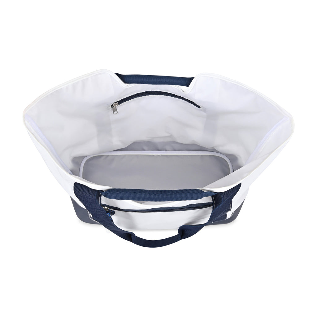 Harborside Nylon Boat Bag, Medium Embroidery - White - View 3