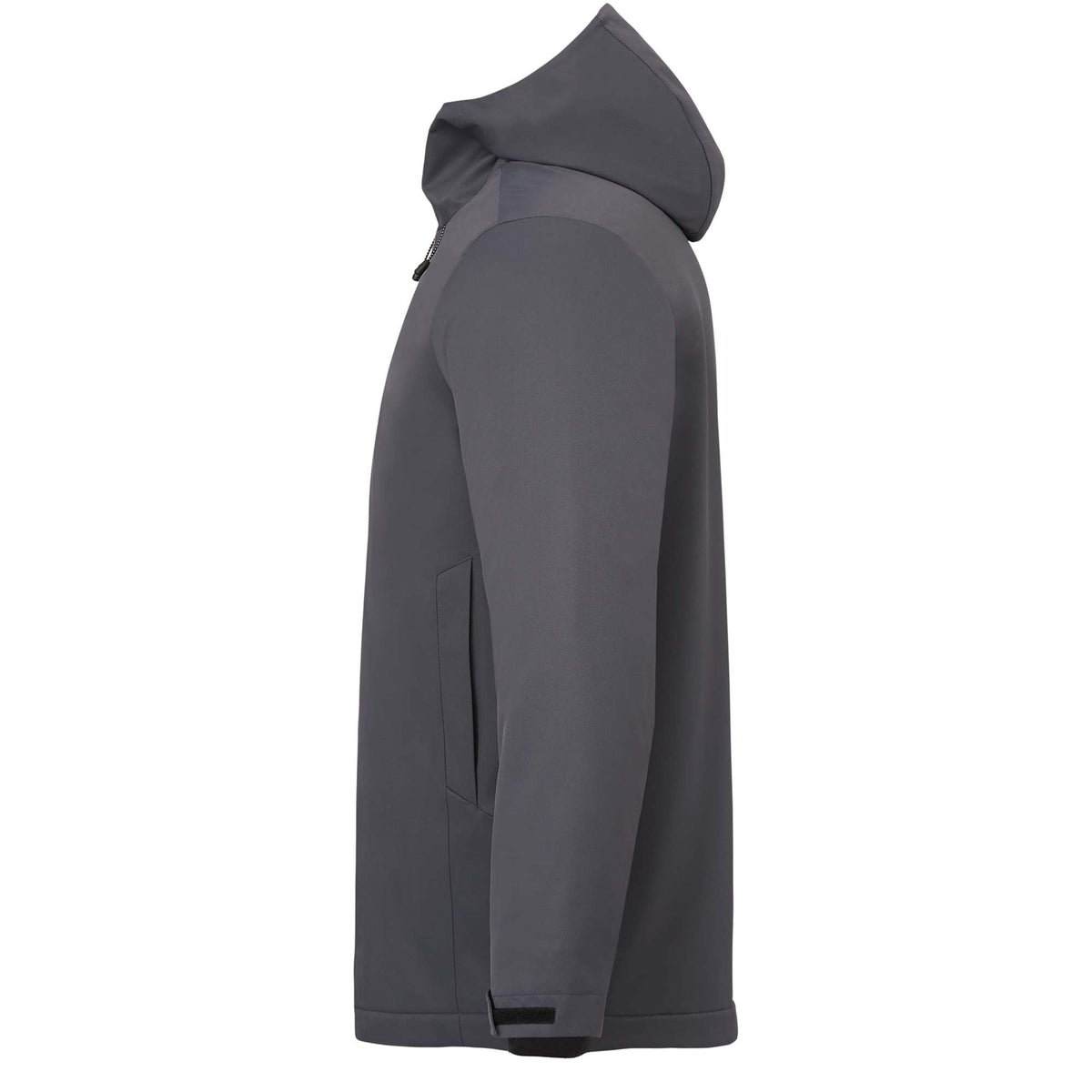 Hardy Recycled Insulated Jacket with Sherpa Lining for Men Embroidery - Grey Storm - Left Side
