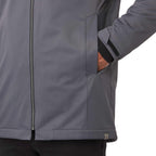 Hardy Recycled Insulated Jacket with Sherpa Lining for Men Embroidery - Grey Storm - On Model Detail 3