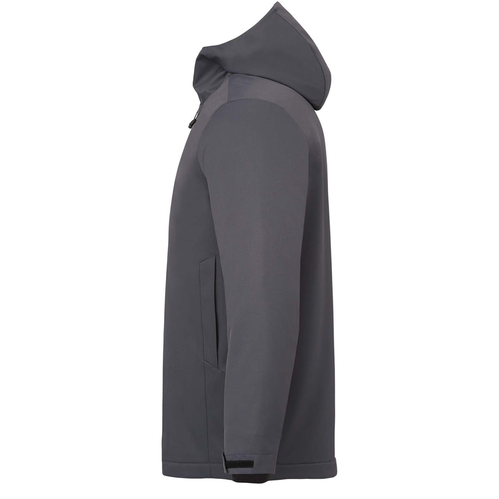 Hardy Recycled Insulated Jacket with Sherpa Lining for Men Laser Engraving - Grey Storm - Left Side