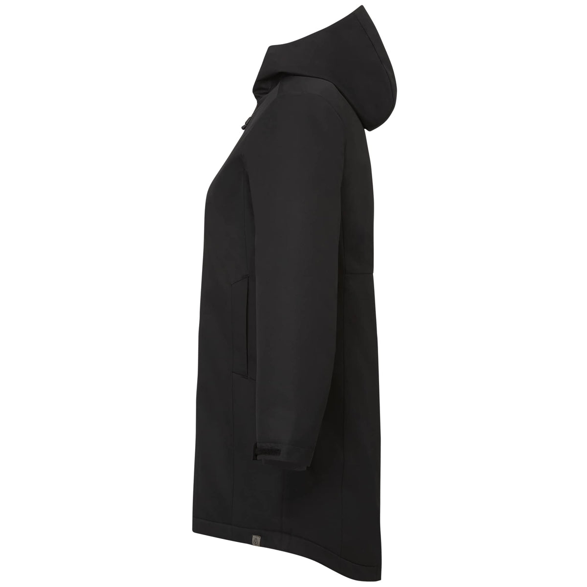 Hardy Recycled Insulated Jacket with Sherpa Lining for Women Debossing - Black - Left Side