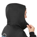Hardy Recycled Insulated Jacket with Sherpa Lining for Women Debossing - Black - On Model Detail 2