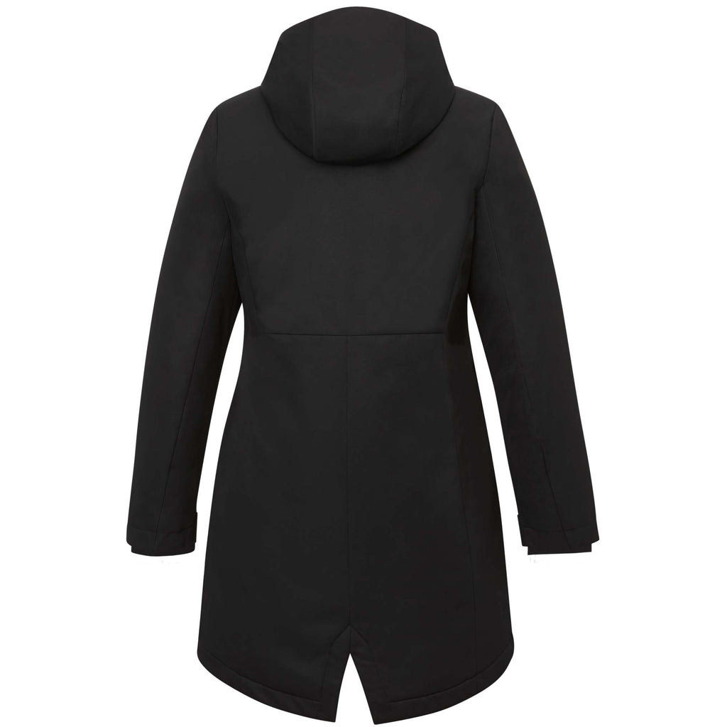 Hardy Recycled Insulated Jacket with Sherpa Lining for Women Transfer - Black - Back