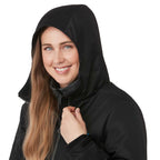 Hardy Recycled Insulated Jacket with Sherpa Lining for Women Transfer - Black - On Model Detail