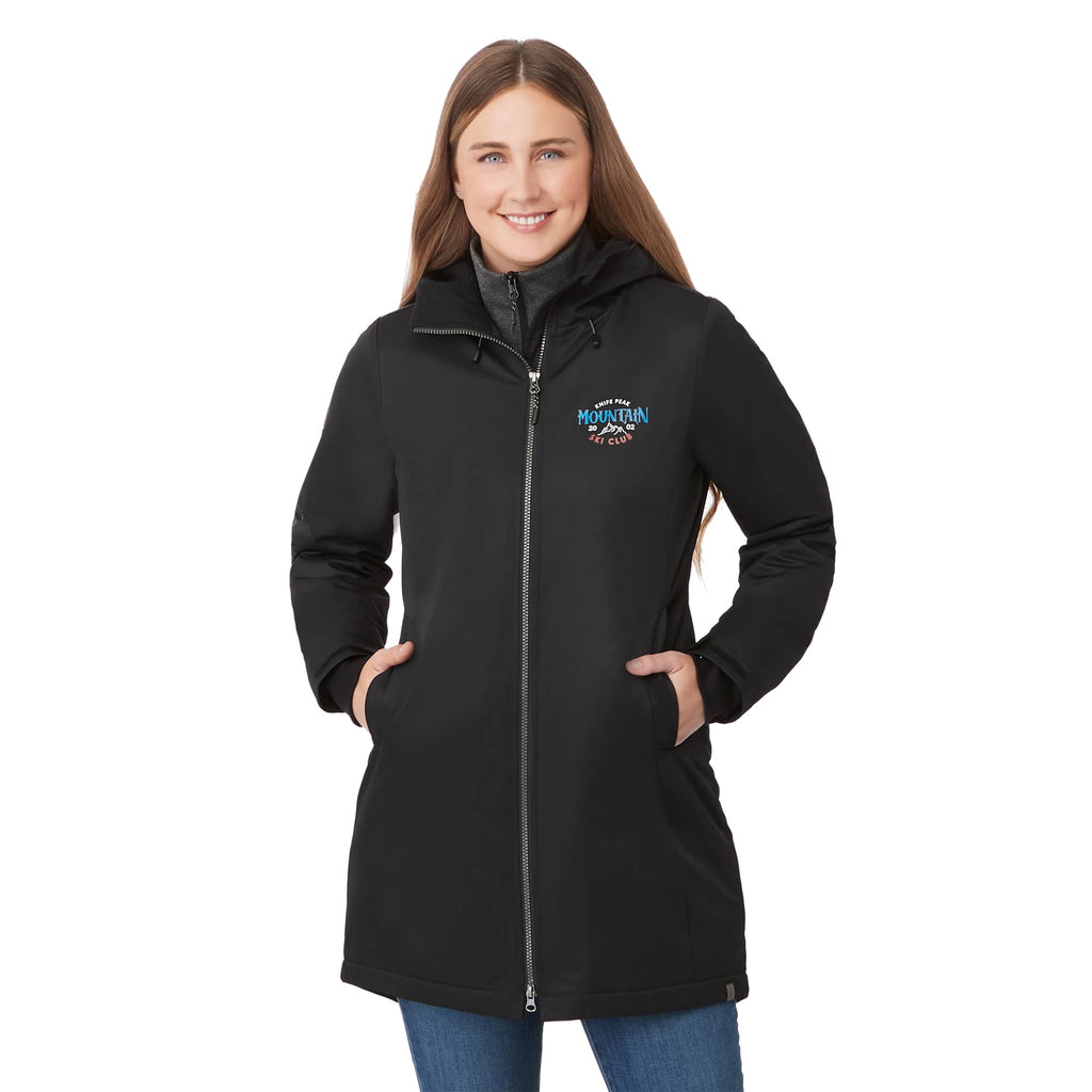 Hardy Recycled Insulated Jacket with Sherpa Lining for Women Transfer - Black - On Model Front 2