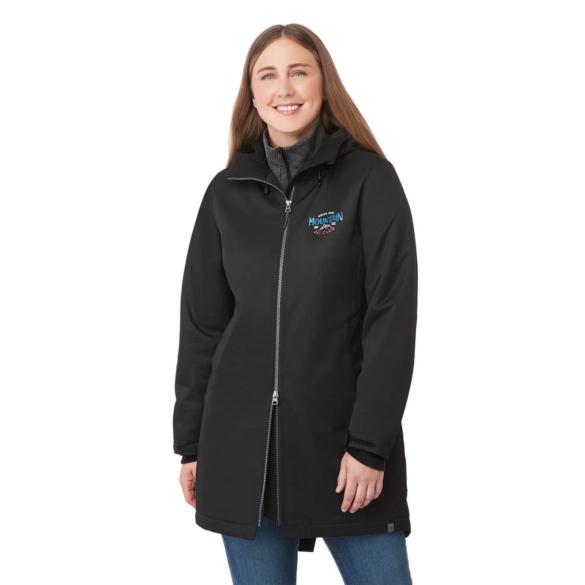 Hardy Recycled Insulated Jacket with Sherpa Lining for Women Transfer - Black - On Model Front
