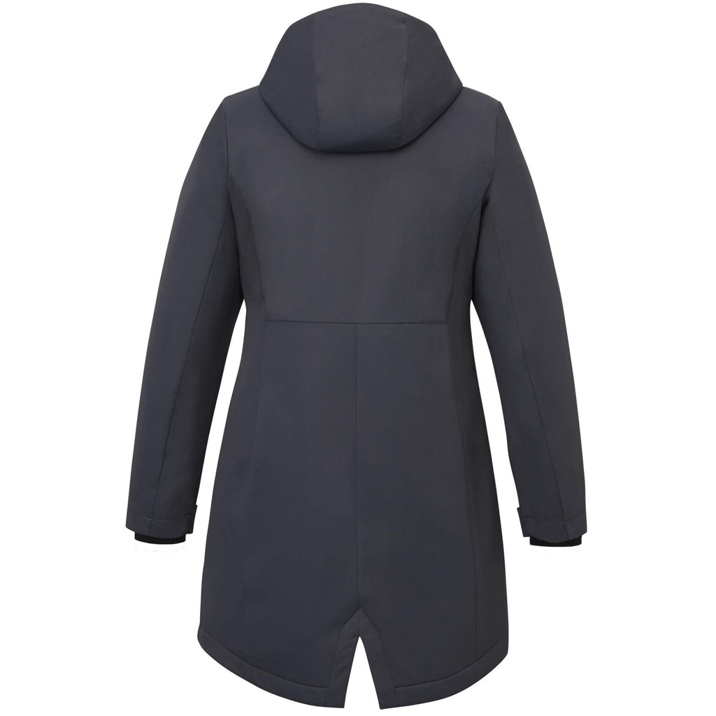 Hardy Recycled Insulated Jacket with Sherpa Lining for Women Transfer - Grey Storm - Back
