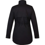 Hardy Recycled Mid Length Jacket for Women Debossing - Black - Back