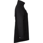 Hardy Recycled Mid Length Jacket for Women Debossing - Black - Right Side