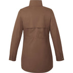 Hardy Recycled Mid Length Jacket for Women Laser Engraving - Bark - Back