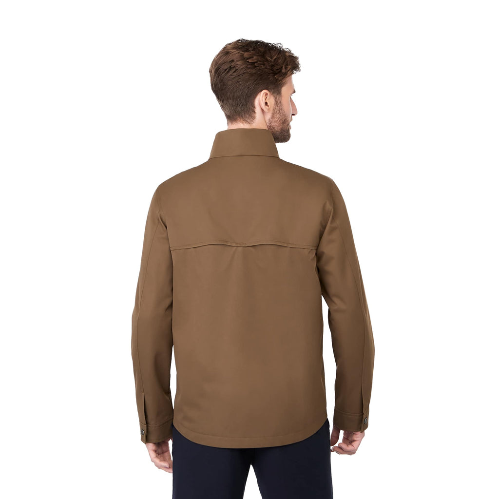 Hardy Recycled Work Jacket for Men Debossing - Bark - Back On Model