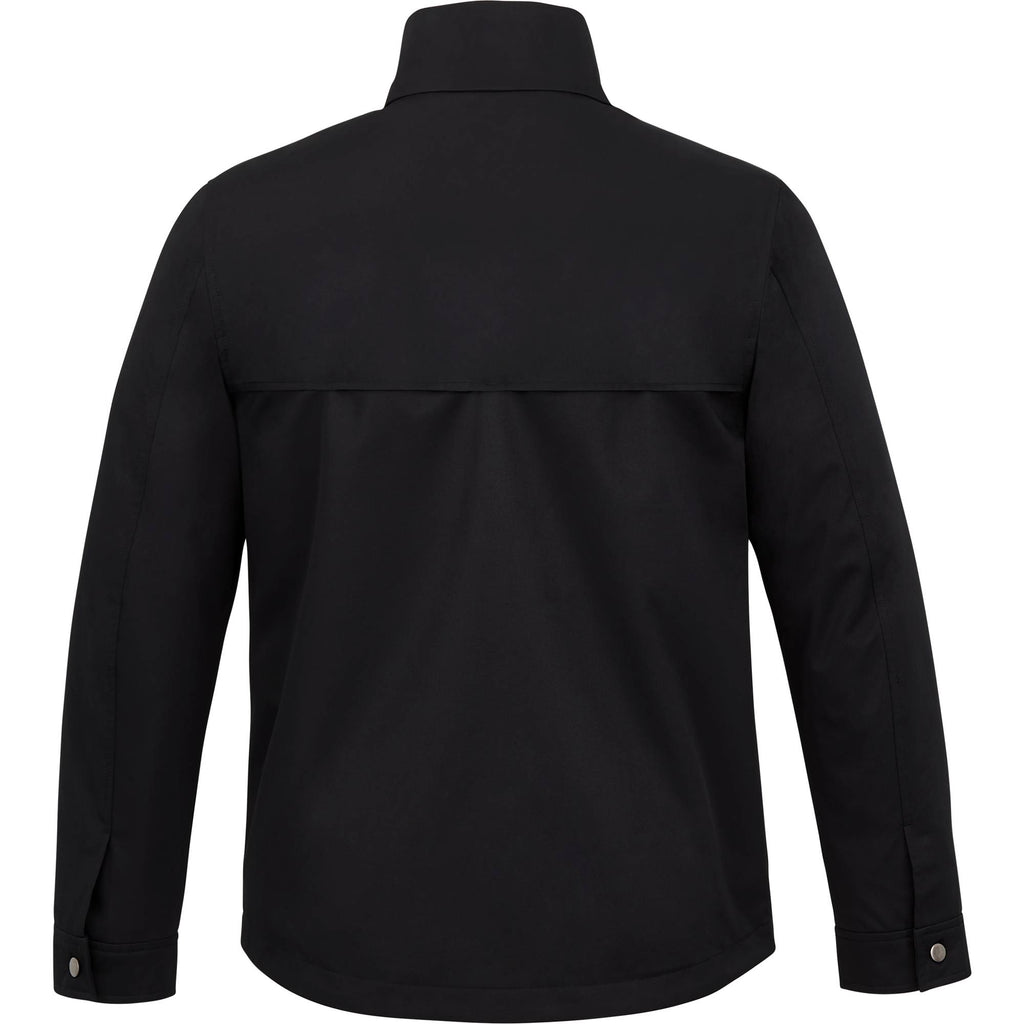 Hardy Recycled Work Jacket for Men Debossing - Black - Back