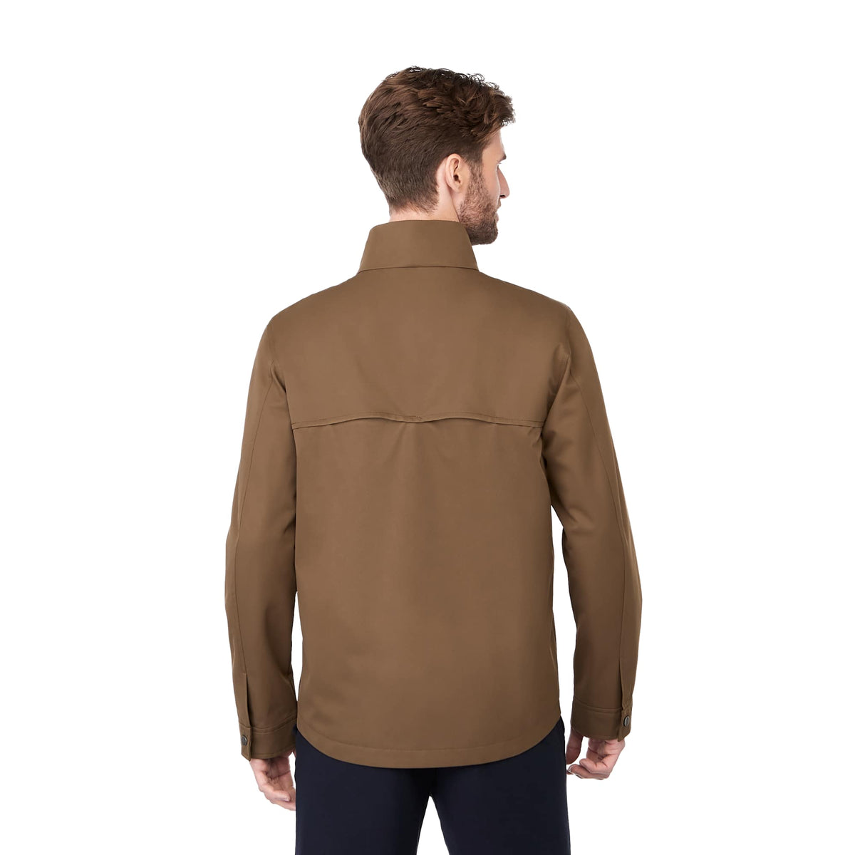 Hardy Recycled Work Jacket for Men Laser Engraving - Bark - Back On Model