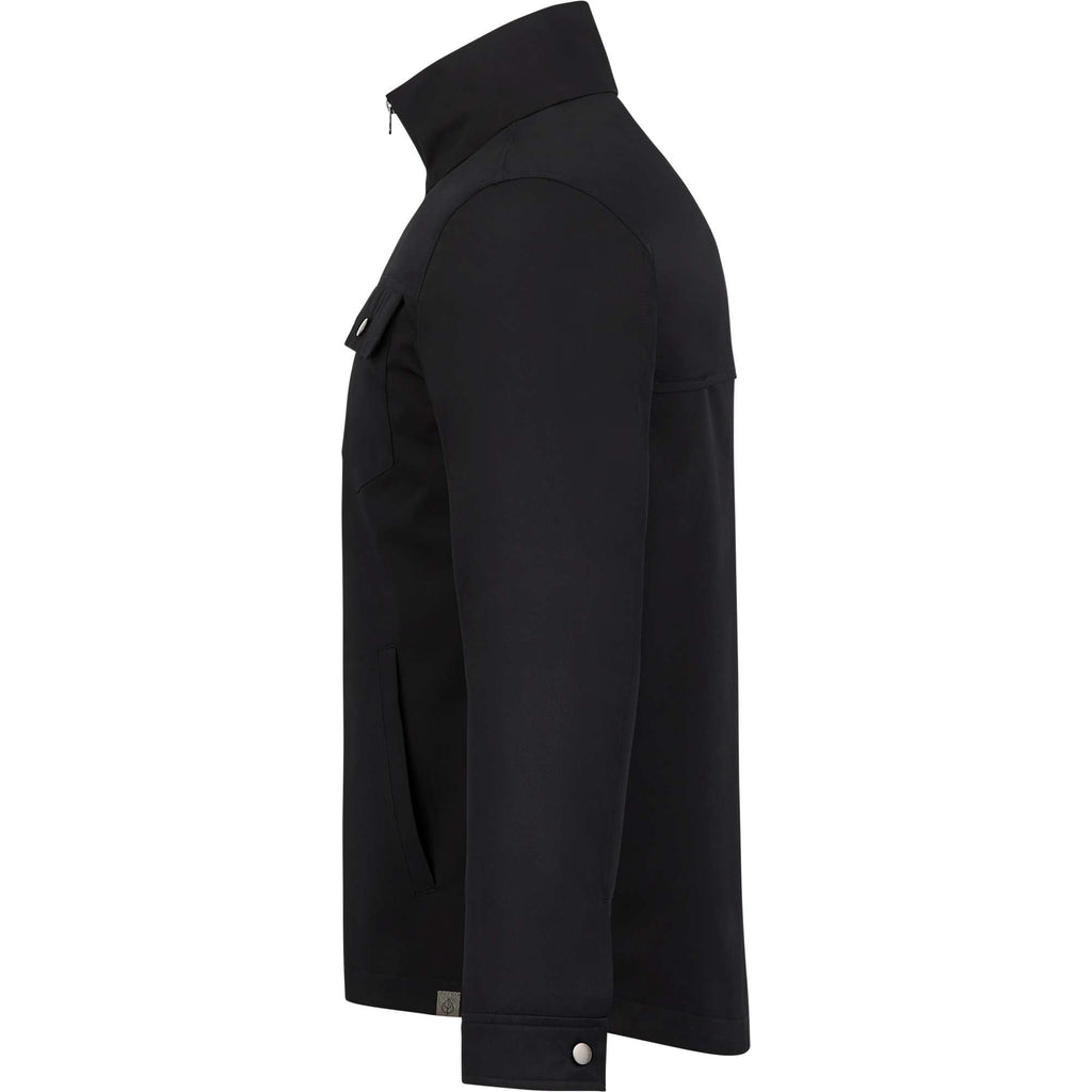 Hardy Recycled Work Jacket for Men Laser Engraving - Black - Left Side