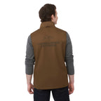 Hardy Sherpa Lined Eco Vest for Men Transfer - Bark - On Model Back