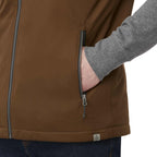 Hardy Sherpa Lined Eco Vest for Men Transfer - Bark - On Model Detail
