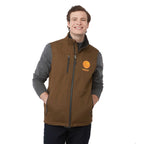 Hardy Sherpa Lined Eco Vest for Men Transfer - Bark - On Model Front