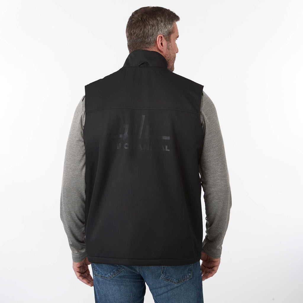 Hardy Sherpa Lined Eco Vest for Men Transfer - Black - On Model Back
