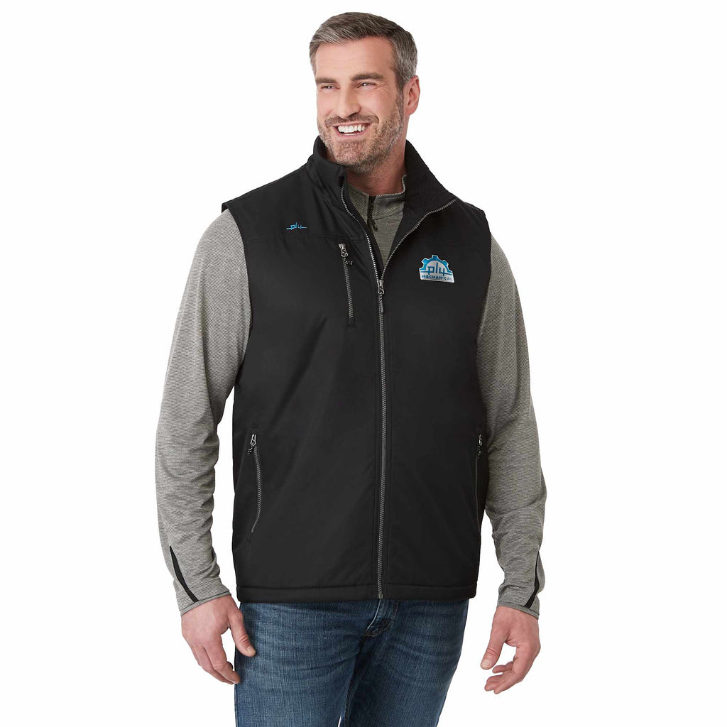 Hardy Sherpa Lined Eco Vest for Men Transfer - Black - On Model Front