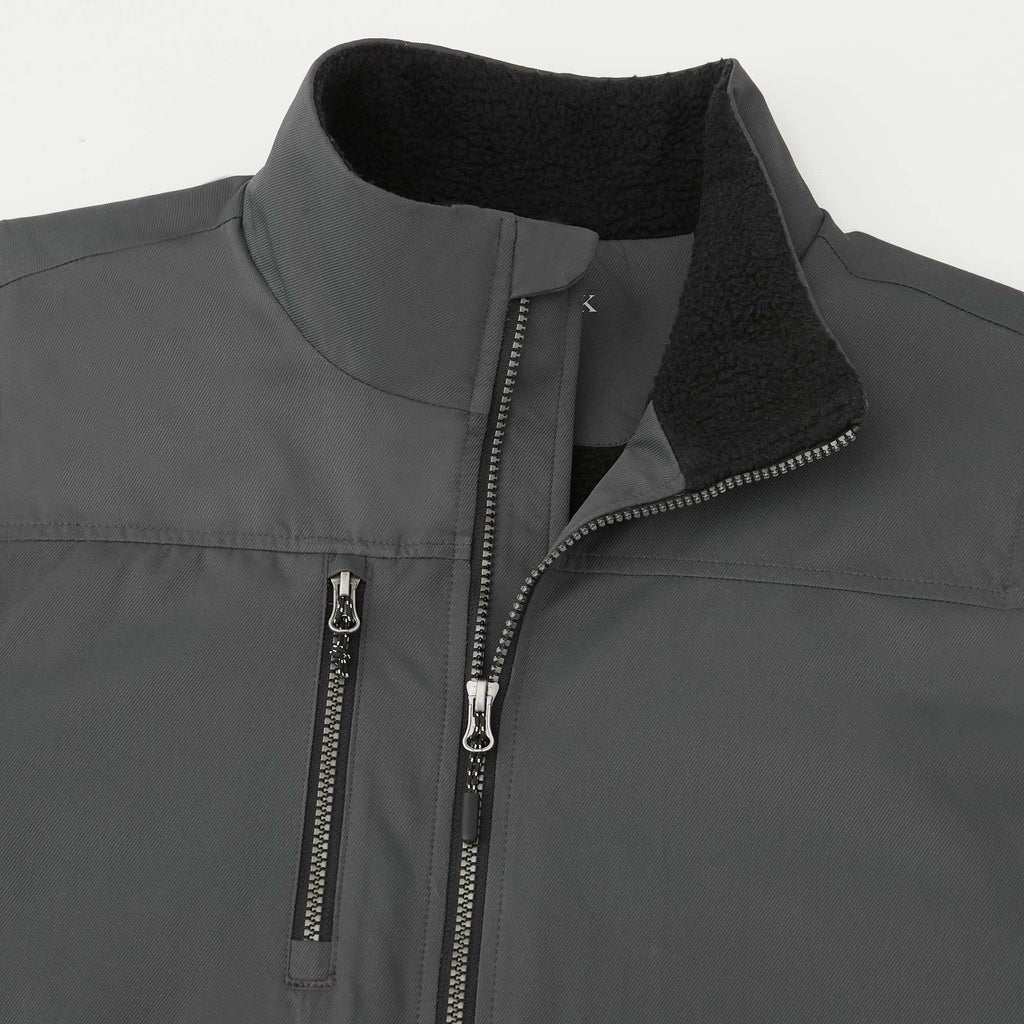 Hardy Sherpa Lined Eco Vest for Men Transfer - Grey Storm - Detail