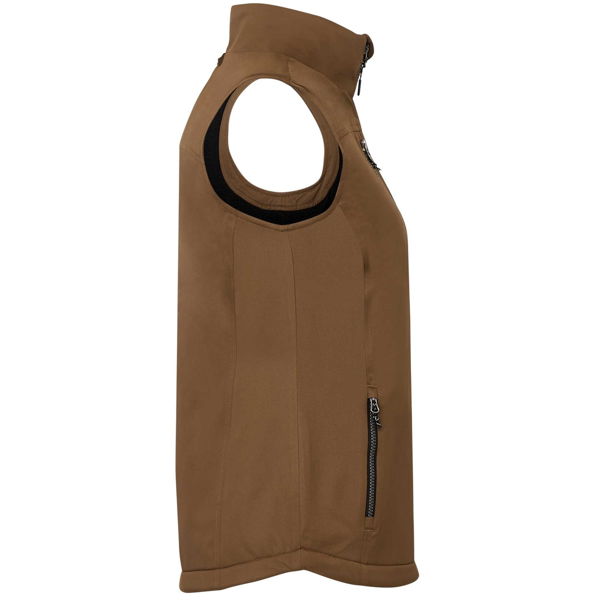 Hardy Sherpa Lined Eco Vest for Women Debossing - Bark - Right Side