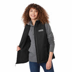 Hardy Sherpa Lined Eco Vest for Women Debossing - Black - On Model Detail