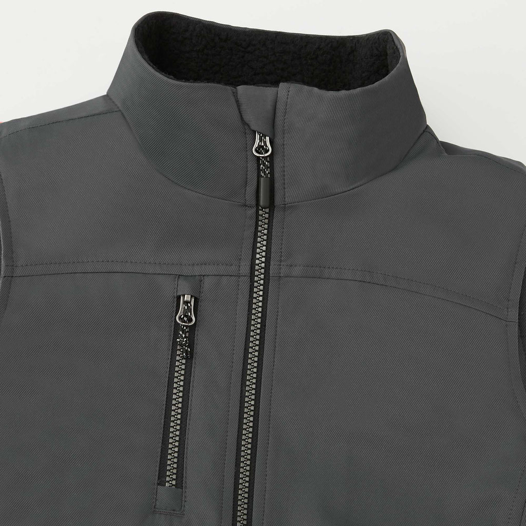 Hardy Sherpa Lined Eco Vest for Women Debossing - Grey Storm - Detail 5