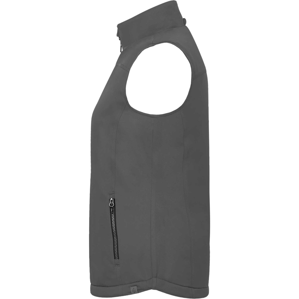 Hardy Sherpa Lined Eco Vest for Women Debossing - Grey Storm - Left Side