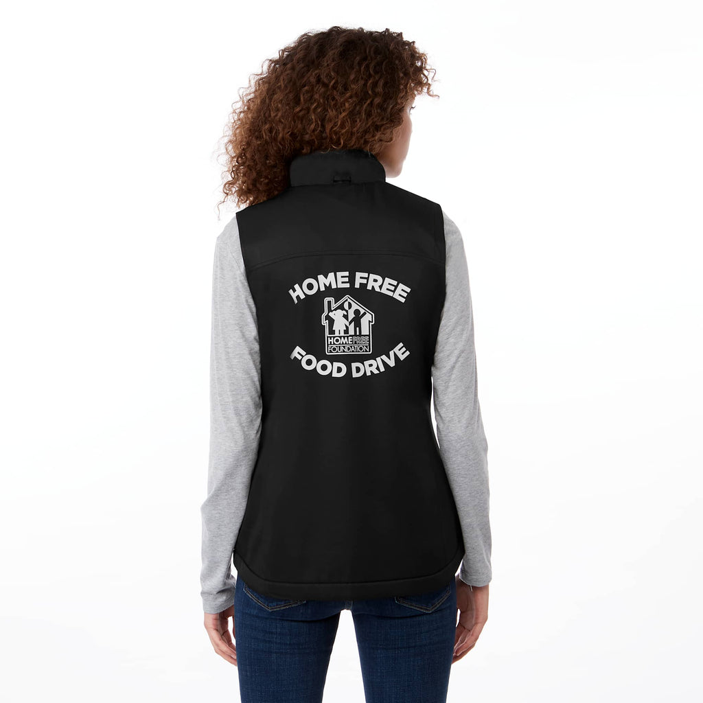 Hardy Sherpa Lined Eco Vest for Women Laser Engraving - Black - On Model Back