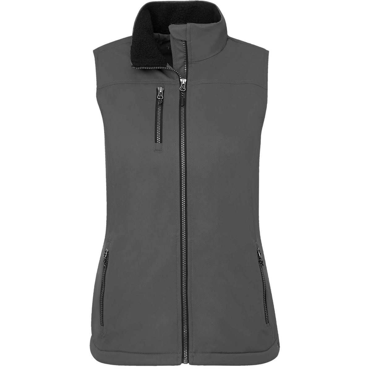 Hardy Sherpa Lined Eco Vest for Women Transfer - Grey Storm - Front