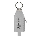 Harley Pouch Key Tag in Leatherette - Gray - Pad Print