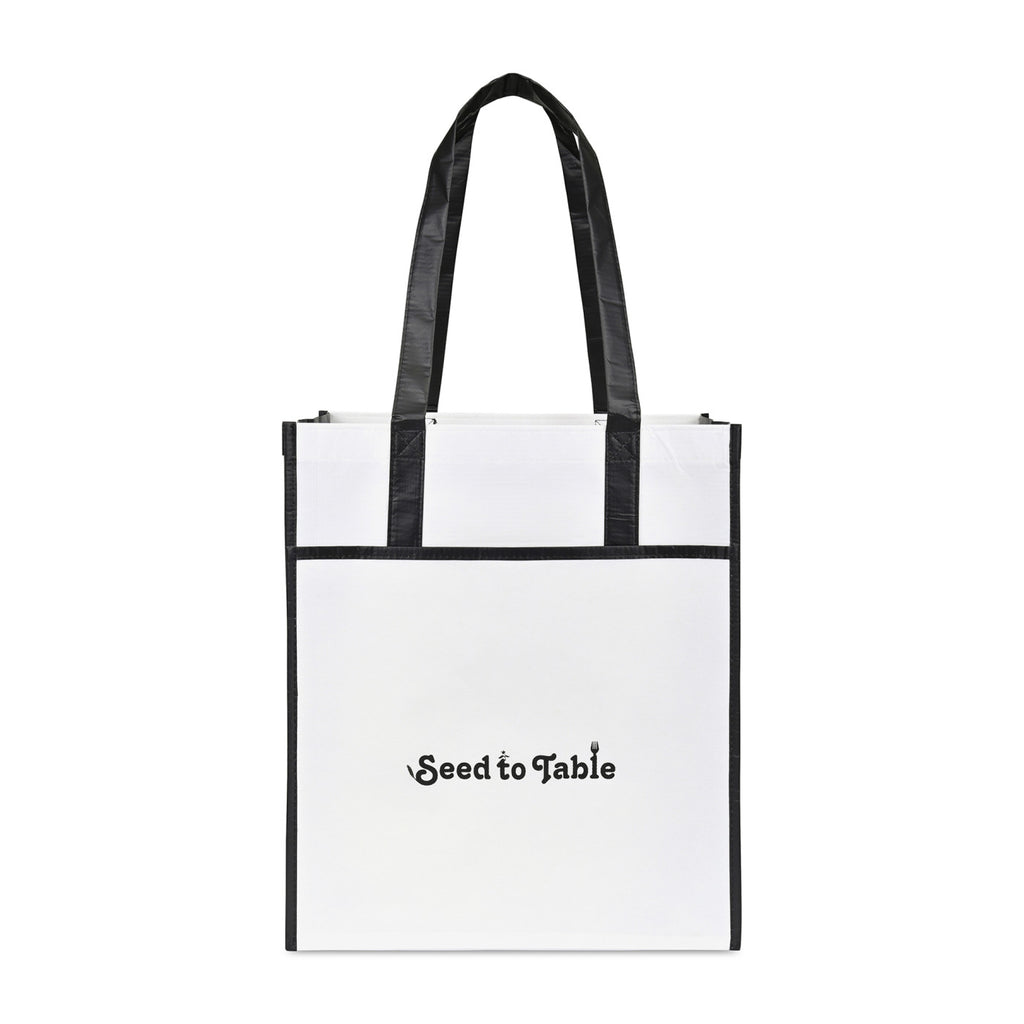 Harlow Laminated Recycled Shopping Bag Transfer - Black - View 1