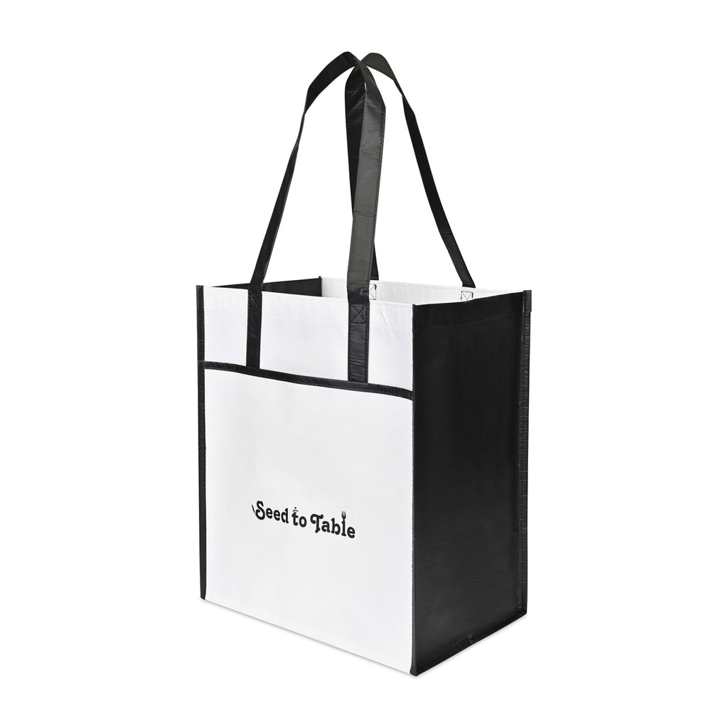 Harlow Laminated Recycled Shopping Bag Transfer - Black - View 2